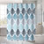 Polyester Striped Painting Shower Bath Curtain Waterproof Bathroom Curtain (S)
