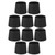 10Pcs Nonslip Heat Resistant Silicone Bottle Cup Sleeve Water Mug Cover Protector Black