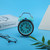 Light Blue Night Luminous Alarm Clock Double Bell Alarm Clock Bedside Clock