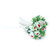 Fake Artificial Bridal Bouquet Flower DIY Wedding Party HandMade Decorations for Wedding(White )