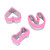 3 PCS Stainless Steel Biscuits Molds Valentine Day Cake Moulds Vegetable Sandwich Biscuits Cutters Pink