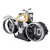 Mechanical Flip Clock Plastic PVC Battery Powered Desktop Motorcycle Clock for Bedroom Living Room Office Silver Yellow