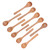 10pcs Wooden Spoon Children's Tableware Mini Round Seasoning Spoon with Long Handle for Kitchen5.1x1.2in