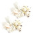 2Pcs Hemp Rope Napkin Buckle Simulation Flower Napkin Ring for Hotel Western Restaurant6623 White