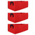 3PCS Thicken Non Woven Vegetable Planting Seedling Grow Bags Garden Planter Bed with HandleRose Red 60x30x20cm