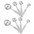 2 Set Multifunction Stainless Steel Measuring Scoop Spoon for Kitchen Baking Supplies