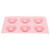 6 Cavity Silicone Donut Baking Pan Tray Nonstick Cake Biscuits Mold Making Tool Kitchen Accessories(Pink )