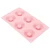 6 Cavity Silicone Donut Baking Pan Tray Nonstick Cake Biscuits Mold Making Tool Kitchen Accessories(Pink )
