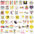 100 Pcs Softball Stickers Waterproof Vinyl Softball Stickers for Water Bottle Laptop Guitar Computer Skateboard Phone Cup Luggage