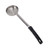 Sauce Spoon Pizza Multipurpose Food Grade Stainless Steel Spread Measuring Spoon for Kitchen Cooking Black 6oz (Scoop Without Holes)