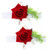2Pcs Bridesmaid Silk Wrist Flower Bridal Corsage Wedding Ceremony Decoration SupplyRed