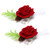 2Pcs Bridesmaid Silk Wrist Flower Bridal Corsage Wedding Ceremony Decoration SupplyRed