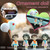 Car Couple Cute Ornaments Resin Couple Doll Car Interior Decoration Couple Figurines with Balloon for Car Dashboard Decoration Gift