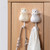 Cute Wall Coat Hook Lucky Bag Cat Shape Punch Free Self Adhesive Decorative Coat Hook for Hanging Hats Keys Towels White