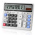 Desk Calculator 12 Digit with Big Buttons, Desktop Dual Power Calculator with Large Display for Office, School, Home