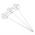 100Pcs DIY Flower Shape Metal Wire Memo Card Photo Picture Paper Note Display Clip Holder