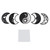 Home 3D Wall Stickers Wooden Moon Cycle Decoration Personalized Lunar Wall Art DecorationBlack B