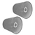 2Pcs Indoor Lamp Shade European Style Fabric Lampshade for E14 Chandelier Table Lamp Floor LampPX150 Silver Gray