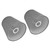 2Pcs Indoor Lamp Shade European Style Fabric Lampshade for E14 Chandelier Table Lamp Floor LampPX150 Silver Gray