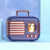 Cute Retro Bluetooth Speaker Mini Luggage Mini Speaker Creative Vintage Lovely Small Speaker Blue