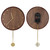 Stylish Simple Style Silent Wood Wall Clock Brass Scale Hanging Clock Home Office Decoration