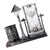 Vintage Pen Holder Innovative White Color Light Hourglass Street Lamp Pen Holder for Office Silver
