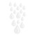 Mirror Wall Stickers Stereoscopic Raindrop Shape Wall Decals Art Home Decoration Silver