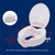 Raised Toilet Seat 300 Lbs Heavy Duty Elevated Toilet Seat with Tightening Clamps Raised Toilet Seats for Most Elongated Toilets (White, 2 Inches)