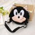Plush Anime Shoulder Bag Cute Cartoon Character Purse Bag Toy with Adjustable Strap for Kids Birthday Christmas Halloween Gifts Black