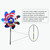 Silver Bird Repelling Windmill Color 7 Pieces of Windmill Balcony Farm Decoration Windmill