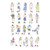 40 Sheets Character Stickers Cute Girl Shape Decorative Scrapbooking Stickers Decals for Water Bottle Laptop Scrapbook Journal Albums Type 3