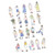 40 Sheets Character Stickers Cute Girl Shape Decorative Scrapbooking Stickers Decals for Water Bottle Laptop Scrapbook Journal Albums Type 3