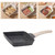 Frying Pan Aluminium Fast Conduction 3 Layers Thickened Wooden Handle Cooking Skillet for Family Kitchen