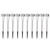 10Pcs Solar Lawn Lamp LED Landscape Garden Lights IP44 Waterproof Stainless Steel for Outside Yard GroundWarm White Light