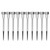 10Pcs Solar Lawn Lamp LED Landscape Garden Lights IP44 Waterproof Stainless Steel for Outside Yard GroundWarm White Light