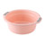 Plastic Washing Basin Multipurpose Light Face Baby Adult Foot Washbasin Tub with Double Handles for Home Bathroom Small‑Peach Pink