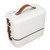 Electric Lunch Box Food Heater 3 Layer 1.2L Capacity 304 Stainless Steel Leak Proof Divided Heating Food Warmer White