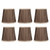 6Pcs Table Lamp Shades Coffee Color Fabric Lampshade with Ruffles for E14 Chandelier Ceiling Desk Lamp