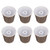 6Pcs Table Lamp Shades Coffee Color Fabric Lampshade with Ruffles for E14 Chandelier Ceiling Desk Lamp