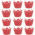 12Pcs Dinosaur Cupcake Liners Muffin Paper Cups Baking Cups for Wedding Party(Red)