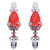 2Set Drawer Pull Knob Zinc Alloy Cabinet Wardrobe Closet Knob for Kitchen Furniture Decoration1077D Red Grass Carp