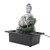 Tabletop Water Fountain Innovative Landscaping Increase Air Humidity Water Fountain Desktop Decor with LED Light for Indoor