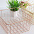 Freezer Basket Rust Proof Large Capacity Iron Storage Bin for Refrigerator Fruits Snacks Drinks 2pcs Rose Gold