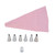 6pcs/set DIY Kitchen Gadgets Cream Pastry Bag Anti Corrosion Nozzles Cake Decor Tips ToolsPink