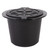 3Pcs Household Reusable Coffee Capsules Filter Refillable Capsules Cup Fit for Nespress (Black)