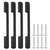 4 Sets Furniture Closet Handle Aluminum Alloy Wardrobe Handle Cabinet Hardware Accessories128 Bore Diameter Black