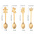 Christmas Spoon 4 Piece Stainless Steel Spoon Christmas Tableware Set Coffee Tea Dessert Soup Stirring Spoon