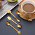 Christmas Spoon 4 Piece Stainless Steel Spoon Christmas Tableware Set Coffee Tea Dessert Soup Stirring Spoon