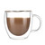 2Pcs Glass Water Mug Multipurpose Large Capacity Safe Transparent Drink Cup Double Layer for Home