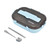 Portable Kids 304 Stainless Steel Lunch Box 1.3L Four Compartment Bento Box with Soup Bowl Chopsticks SpoonBlue